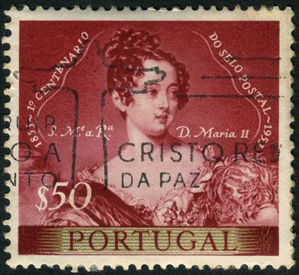 Portugal - 1953 - Centenario Selo Postal D Maria II - 50C