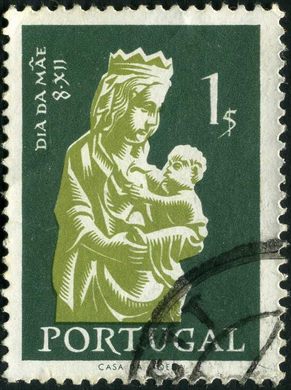 Portugal - 1956 - Dia da Mae - Virgem com Menino - 1Esc00