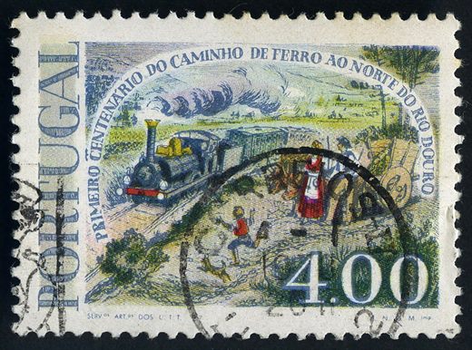 Portugal - 1956 - Primeiro Centenario do Caminho de Ferro ao Norte do Rio Douro - 4Esc