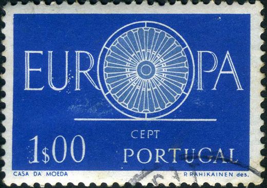 Portugal - 1960 - Europa CEPT - Roda de 19 Raios - 1Esc