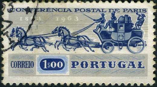 Portugal - 1963 - Conferencia Postal de Paris - Diligencia - 1Esc
