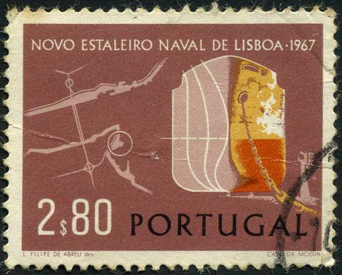 Portugal - 1967 - Novo Estaleiro Naval de Lisboa - 2 80Esc