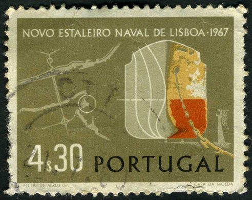 Portugal - 1967 - Novo Estaleiro Naval de Lisboa - 4 30Esc
