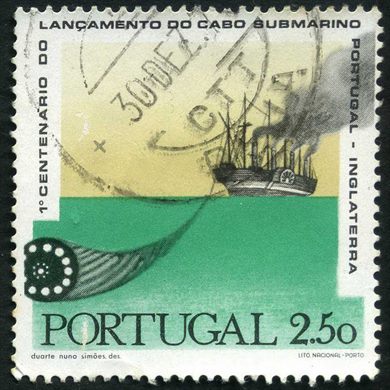 Portugal - 1970 - Centenario Cabo Submarino Portugal Inglaterra - 2Esc50