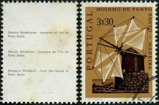 Portugal - 1971 - Moinhos Portugueses Moinho de Porto Santo - 3Esc30