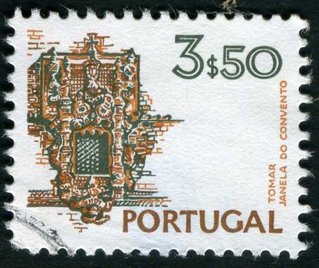 Portugal - 1972 - Paisagens e Monumentos - Janela do Convento de Tomar - 3 50