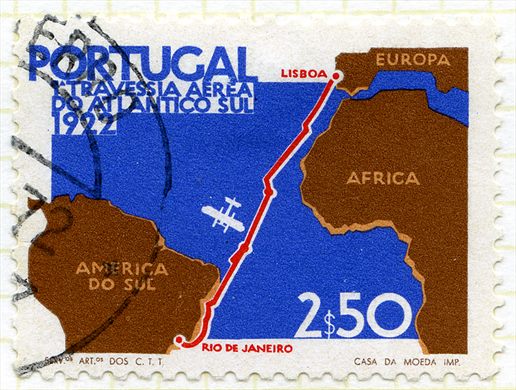 Portugal - 1972 - Travessia Aerea Atlantico Sul Mapa - 2Esc50