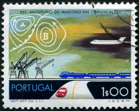 Portugal - 1973 - 25 Aniversario Ministerio das Comunicacoes - Transportes - 1Esc