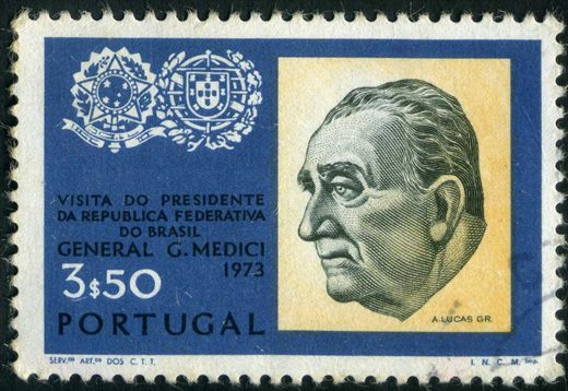 Portugal - 1973 - Visita do Presidente do Brasil General Medici - 3Esc50