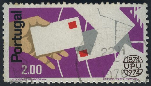 Portugal - 1974 - Centenario UPU - Entrega de Correio - 2Esc