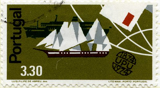 Portugal - 1974 - Centenario UPU Veleiro - 3.30Esc