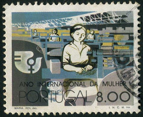 Portugal - 1975 - Ano Internacional Mulher - Operaria - 8Esc