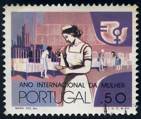 Portugal - 1975 - Ano Internacional Mulher - Enfermeira - 0Esc50