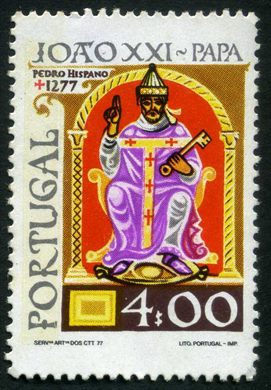 Portugal - 1977 - Pedro Hispano Papa Joao XXI - Papa em Trono - 4Esc00