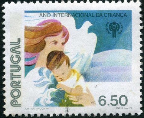 Portugal - 1979 - Ano Internacional Crianca - Mae com Bebe - 6Esc50