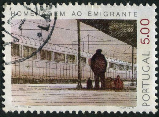 Portugal - 1979 - Homenagem ao Emigrante - Emigrante no Cais - 5 00