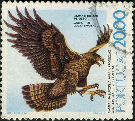 Portugal - 1980 - Animais do Zoo de Lisboa - Aguia Real - 20Esc