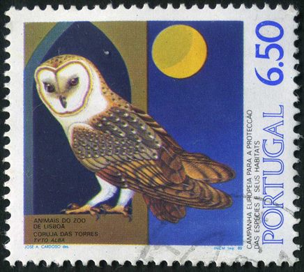 Portugal - 1980 - Animais do Zoo de Lisboa - Coruja das Torres - 6Esc50