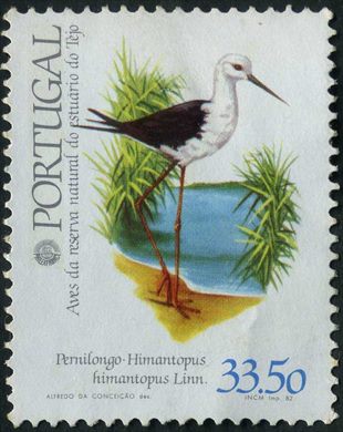 Portugal - 1982 - Aves do Estuario do Tejo - Pernilongo - 33Esc50