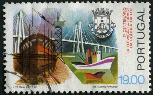 Portugal - 1982 - Centenario Cidade Figueira da Foz Estaleiro - 19Esc