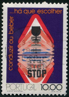 Portugal - 1982 - Campanha contra Alcoolismo na Estrada - 10Esc
