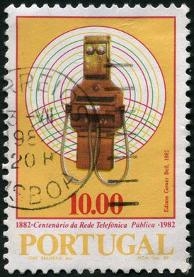 Portugal - 1982 - Centenario da Rede Telefonica Publica - Edison Gower Bell - 10Esc