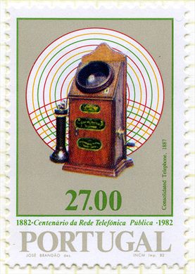 Portugal - 1982 - Centenario da Rede Telefonica Publica - Consolidated Telephone - 27Esc
