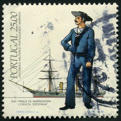 Portugal - 1983 - Uniformes Militares Marinha Praca Marinhagem Corveta Estefania - 25Esc