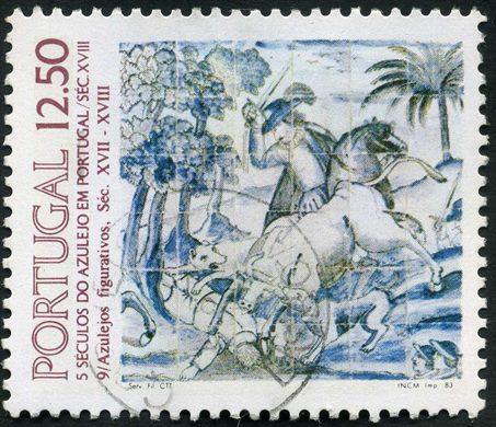 Portugal - 1983 - Azulejo Sec XVIII Figurativos 9 - 12Esc50