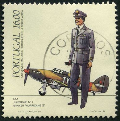 Portugal - 1984 - Uniformes Militares Forca Aerea - Hawker Hurricane II 1954 - 16Esc