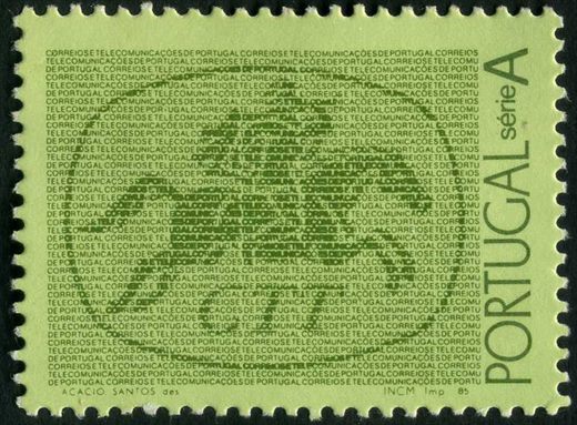 Portugal - 1985 - Correios - Definitivo Serie A Texto - TaxaA