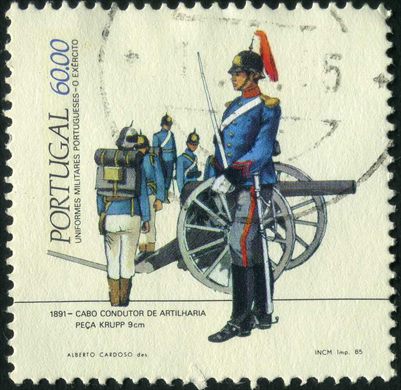 Portugal - 1985 - Uniformes Militares Exercito Cabo Condutor Artilharia Krupp - 60Esc