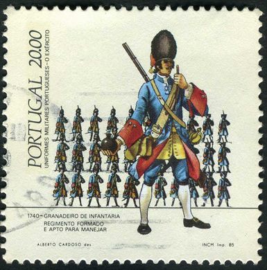 Portugal - 1985 - Uniformes Militares Exercito Granadeiro Infantaria - 20Esc
