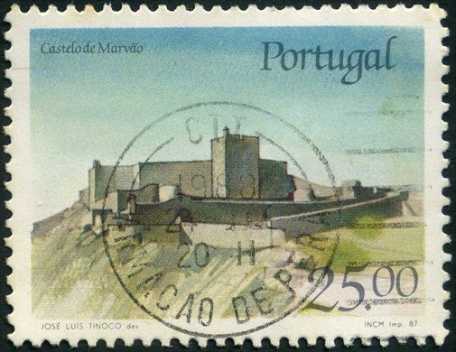 Portugal - 1987 - Castelos e Brasoes - Castelo de Marvao - 25Esc