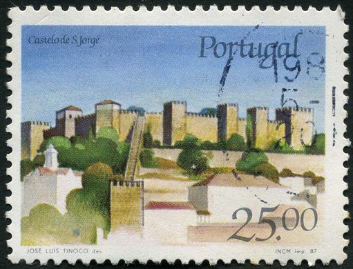 Portugal - 1987 - Castelos e Brasoes - Castelo de Sao Jorge - 25Esc