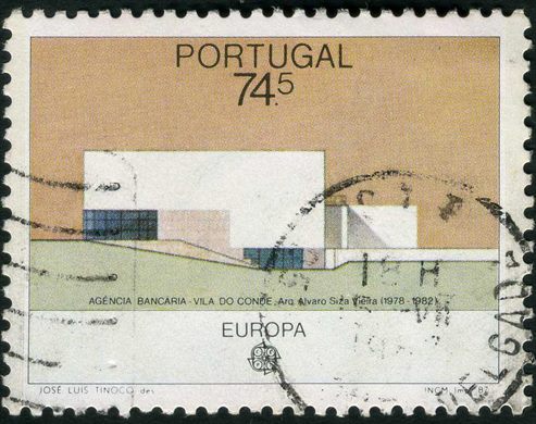 Portugal - 1987 - Europa CEPT Arquitetura Moderna Agencia Bancaria Vila do Conde - 74Esc50