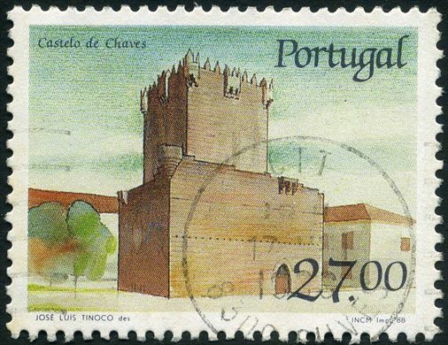 Portugal - 1988 - Castelos e Brasoes - Castelo de Chaves - 27Esc