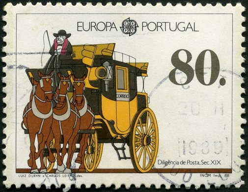 Portugal - 1988 - Europa CEPT Transportes e Comunicacoes Diligencia de Posta - 80Esc00