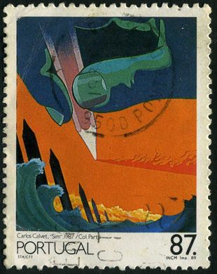 Portugal - 1989 - Pinturas Seculo XX - Carlos Calvet Sim - 87Esc
