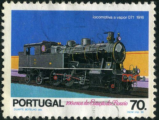 Portugal - 1990 - 100 Anos da Estacao do Rossio - 70Esc