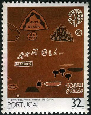 Portugal - 1990 - Pintura Portuguesa Seculo XX - Joaquim Rodrigo Aluenda Tordesillas - 32Esc