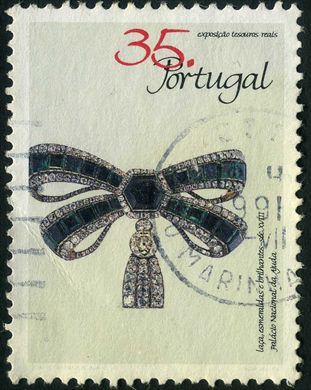 Portugal - 1991 - Exposicao Tesouros Reais - Laco de Esmeraldas e Brilhantes - 35 00