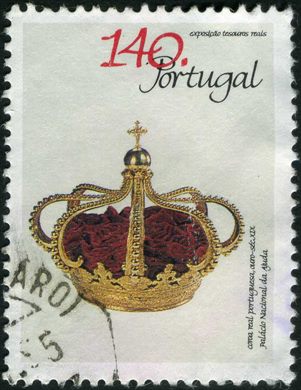 Portugal - 1991 - Exposicao Tesouros Reais - Coroa Real Portuguesa - 140 00