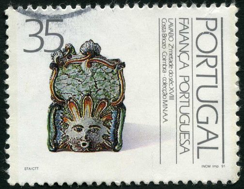Portugal - 1991 - Faianca Portuguesa Sec XVIII Lavabo Costa Briozo Coimbra - 35Esc00