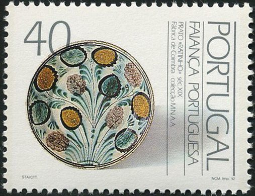 Portugal - 1992 - Faianca Portuguesa Sec XIX Prato Ratinho Coimbra - 40Esc00