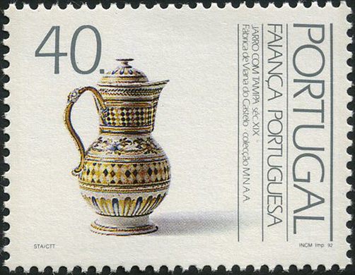 Portugal - 1992 - Faianca Portuguesa Sec XIX Jarro com Tampa Viana do Castelo - 40Esc00