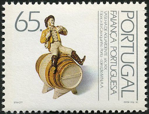 Portugal - 1992 - Faianca Portuguesa Sec XIX Vasilha Aguardente Cavaquinho Porto - 65Esc00