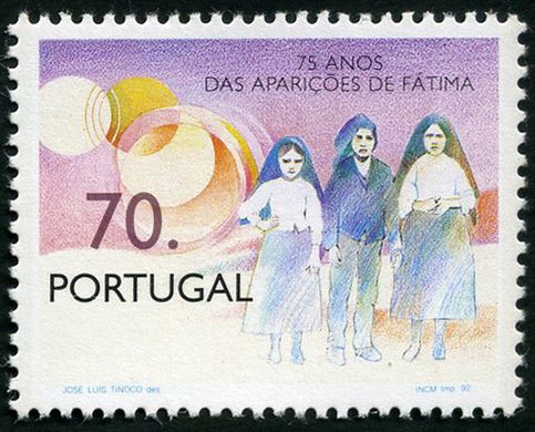 Portugal - 1992 - 75 Anos das Aparicoes de Fatima - 70Esc