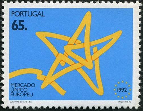 Portugal - 1992 - Mercado Unico Europeu - 65 00