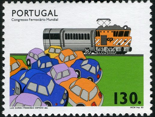 Portugal - 1993 - Congresso Ferroviario Mundial - Comboio Passageiros - 130Esc